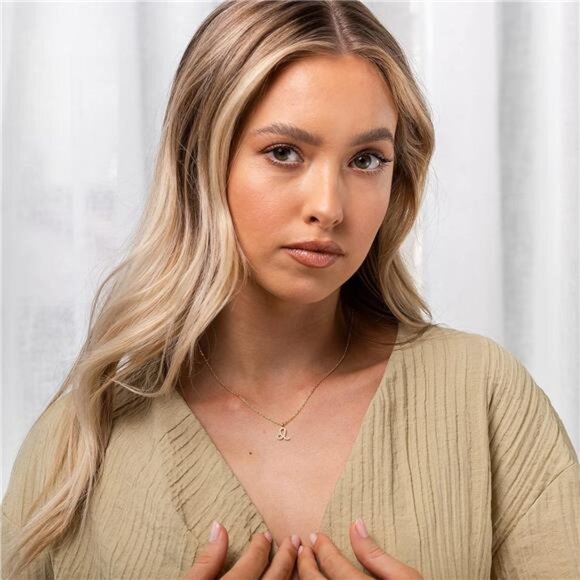 14K Gold Plated Cubic Zirconia Astrology Necklaces for Women - Zodiac Pendant - Picture 2 of 6